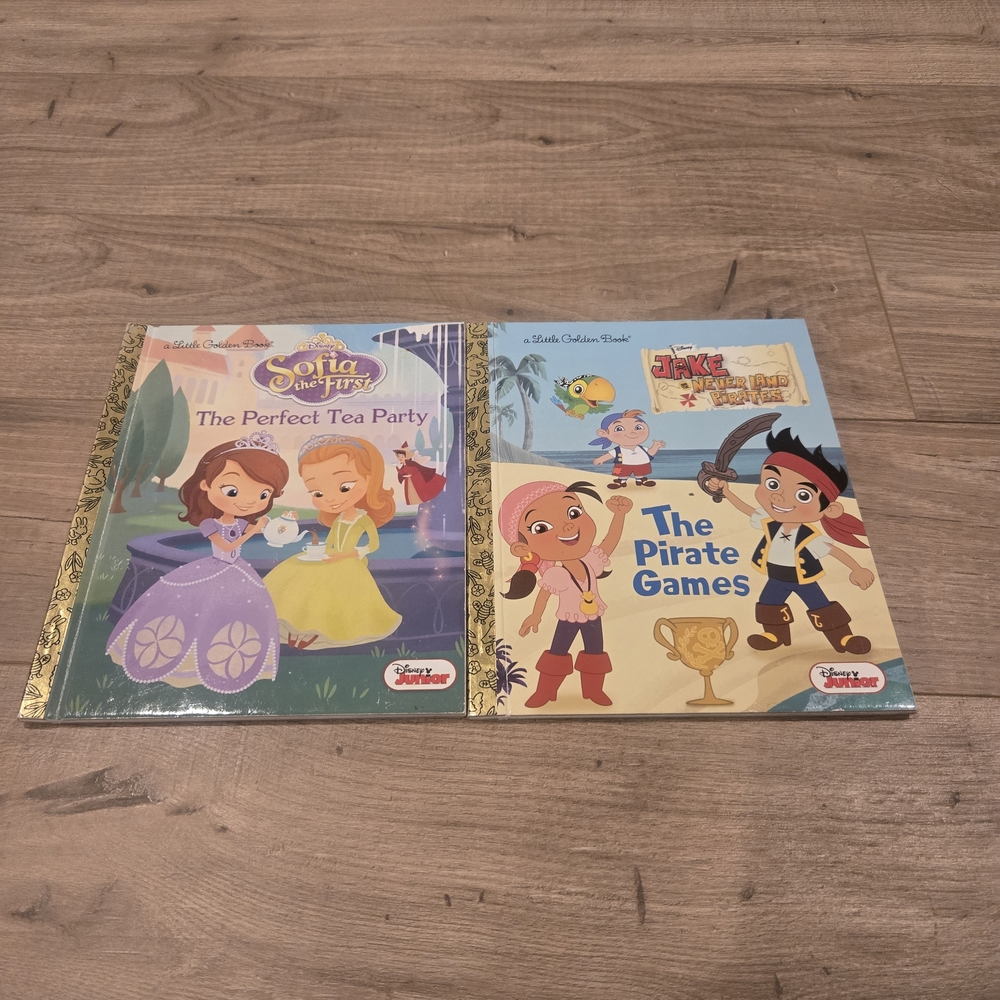 Disney Junior 2pc little golden book summer reading set Sofia & jake